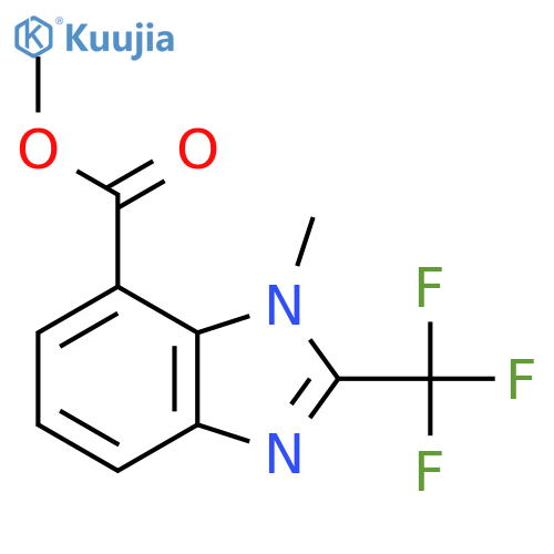 Methyl 1-methyl-2-(trifluoromethyl)-1H-benzo[d]imidazole-7-carboxylate structure