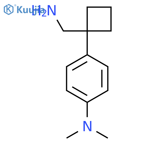 4-1-(aminomethyl)cyclobutyl-N,N-dimethylaniline structure