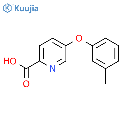 5-(3-Methylphenoxy)pyridine-2-carboxylic acid structure