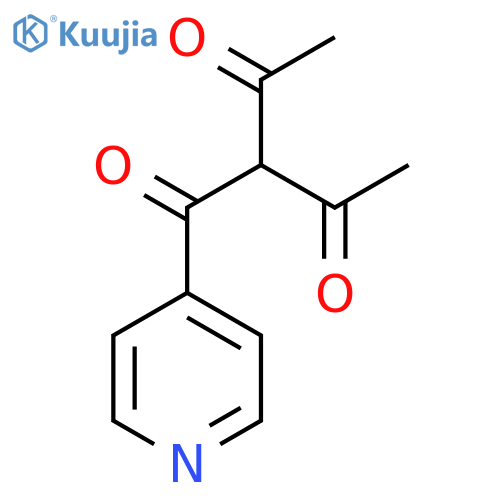 3-(pyridine-4-carbonyl)pentane-2,4-dione structure