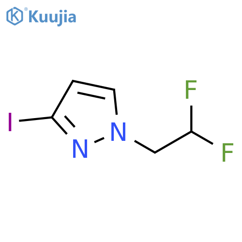 1-(2,2-difluoroethyl)-3-iodo-1H-pyrazole structure