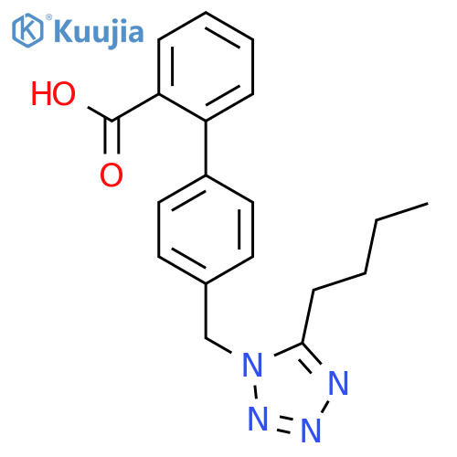 [1,1'-Biphenyl]-2-carboxylicacid, 4'-[(5-butyl-1H-tetrazol-1-yl)methyl]- structure