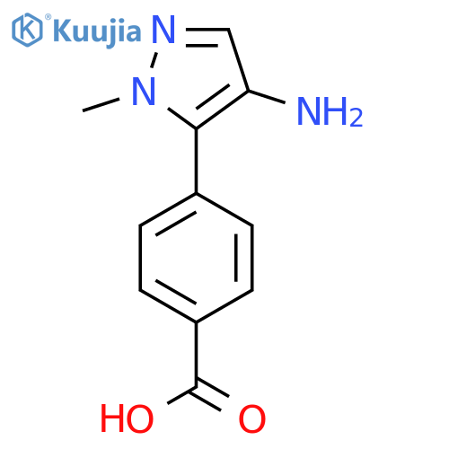4-(4-amino-1-methyl-1H-pyrazol-5-yl)benzoic acid structure