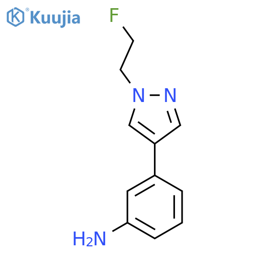 3-[1-(2-fluoroethyl)-1H-pyrazol-4-yl]aniline structure