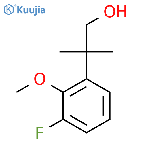 2-(3-fluoro-2-methoxyphenyl)-2-methylpropan-1-ol structure