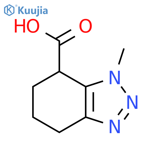 1-Methyl-4,5,6,7-tetrahydro-1H-1,2,3-benzotriazole-7-carboxylic acid structure