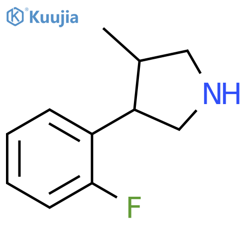 3-(2-fluorophenyl)-4-methylpyrrolidine structure