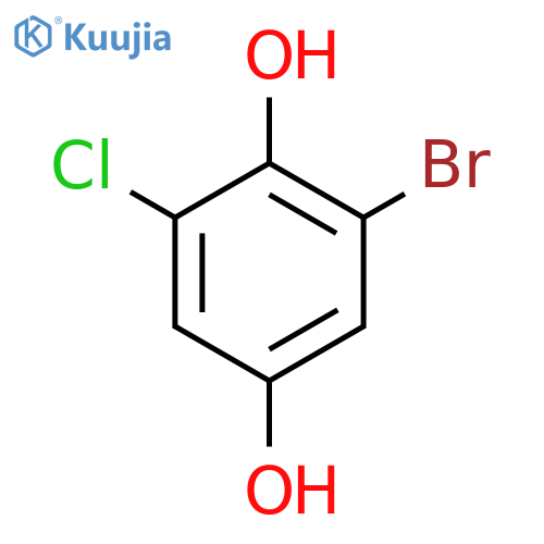 2-Bromo-6-chloro-1,4-benzenediol structure