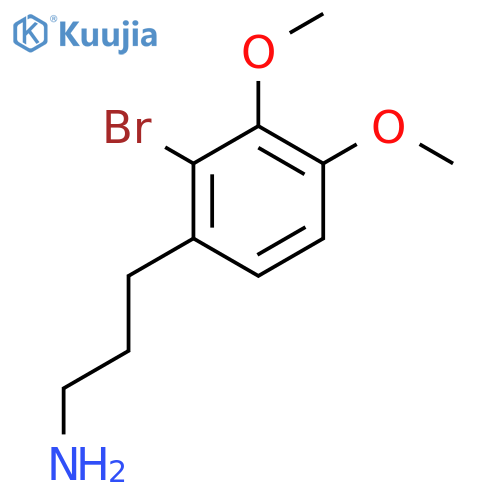 3-(2-bromo-3,4-dimethoxyphenyl)propan-1-amine structure
