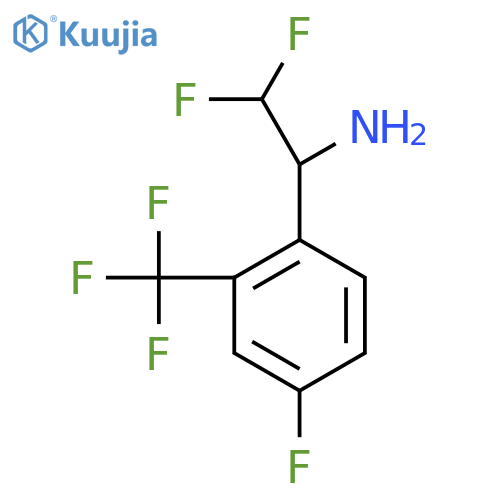 2,2-difluoro-1-4-fluoro-2-(trifluoromethyl)phenylethan-1-amine structure