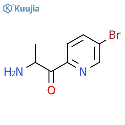 2-amino-1-(5-bromopyridin-2-yl)propan-1-one structure