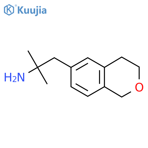 1-(3,4-dihydro-1H-2-benzopyran-6-yl)-2-methylpropan-2-amine structure