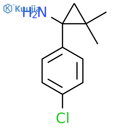 1-(4-chlorophenyl)-2,2-dimethylcyclopropan-1-amine structure