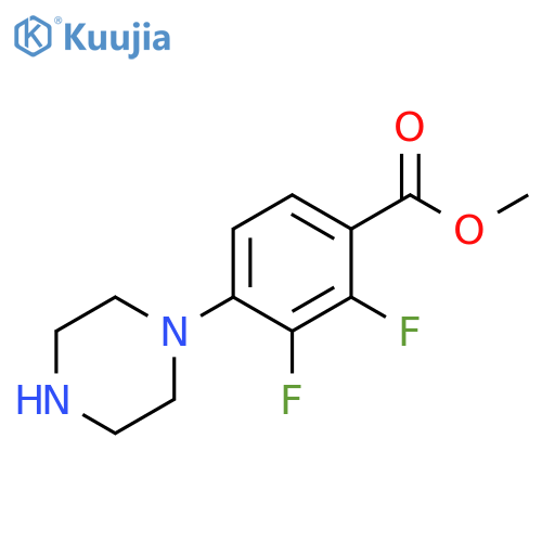 methyl 2,3-difluoro-4-(piperazin-1-yl)benzoate structure