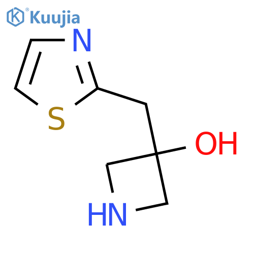 3-(1,3-thiazol-2-yl)methylazetidin-3-ol structure