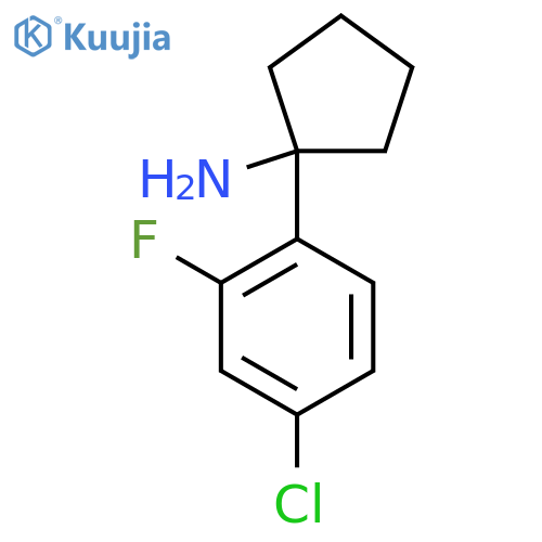 1-(4-chloro-2-fluorophenyl)cyclopentan-1-amine structure