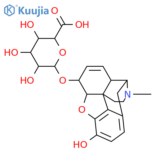 Morphine; (-)-form, 6-O-α-D-Glucuronopyranoside structure