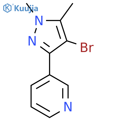 3-(4-Bromo-1,5-dimethyl-1H-pyrazol-3-yl)pyridine structure