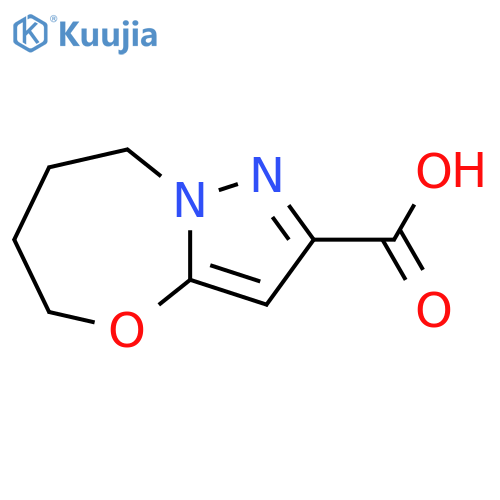 5H,6H,7H,8H-pyrazolo[3,2-b][1,3]oxazepine-2-carboxylic acid structure