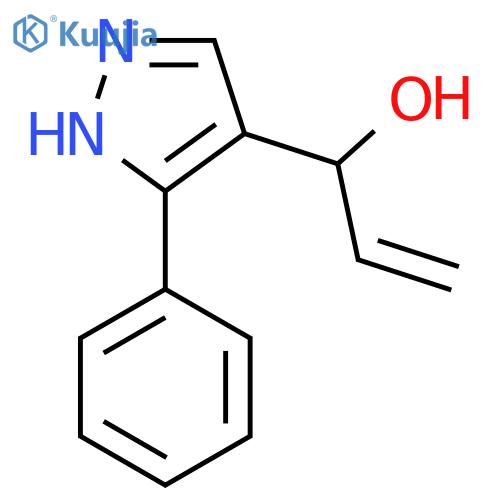 1-(3-phenyl-1H-pyrazol-4-yl)prop-2-en-1-ol structure