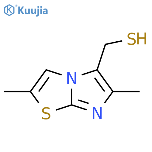 {2,6-dimethylimidazo2,1-b1,3thiazol-5-yl}methanethiol structure