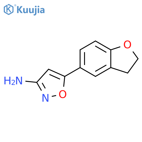 5-(2,3-dihydro-1-benzofuran-5-yl)-1,2-oxazol-3-amine structure