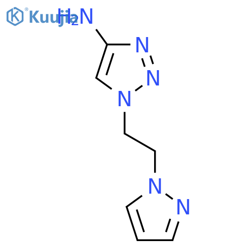 1-2-(1H-pyrazol-1-yl)ethyl-1H-1,2,3-triazol-4-amine structure