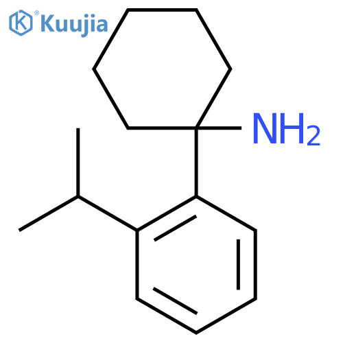 1-2-(propan-2-yl)phenylcyclohexan-1-amine structure