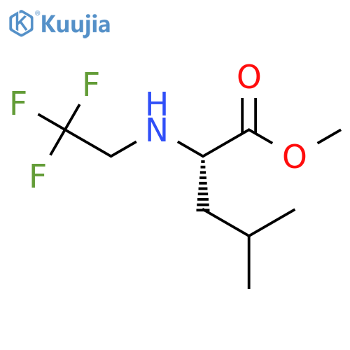 methyl (2S)-4-methyl-2-(2,2,2-trifluoroethyl)aminopentanoate structure