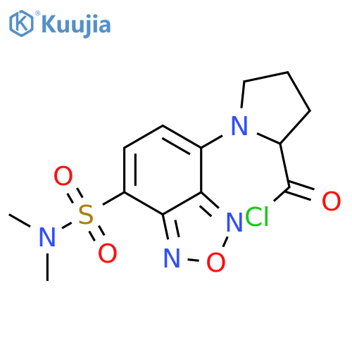 (R)-(+)-4-(N,N-Dimethylaminosulfonyl)-7-(2-chloroformylpyrrolidin-1-yl)-2,1,3-benzoxadiazole structure