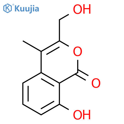 1H-2-Benzopyran-1-one, 8-hydroxy-3-(hydroxymethyl)-4-methyl- structure
