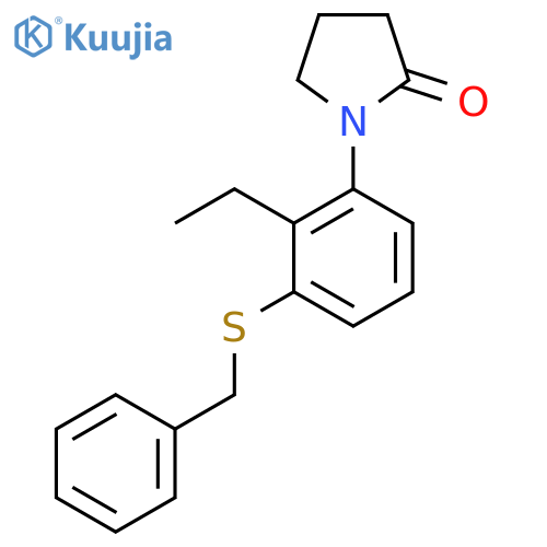 1-(3-(Benzylthio)-2-ethylphenyl)pyrrolidin-2-one structure
