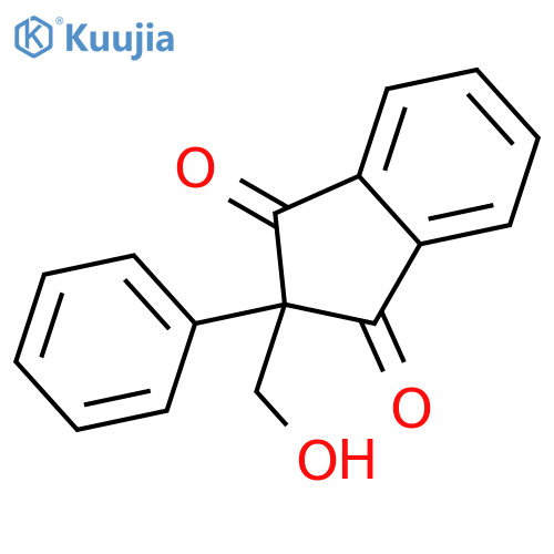 1H-Indene-1,3(2H)-dione,2-(hydroxymethyl)-2-phenyl- structure