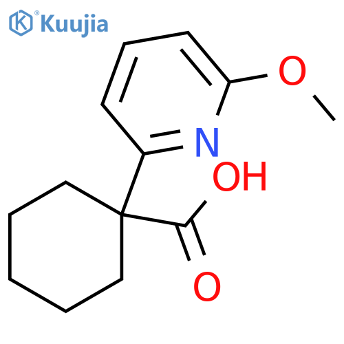 1-(6-methoxypyridin-2-yl)cyclohexane-1-carboxylic acid structure
