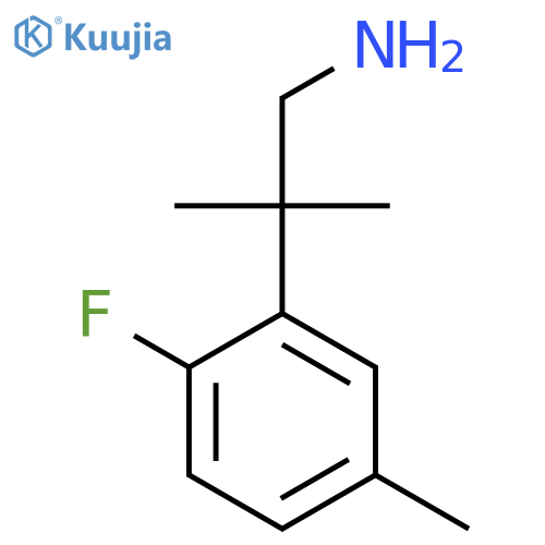 2-(2-fluoro-5-methylphenyl)-2-methylpropan-1-amine structure