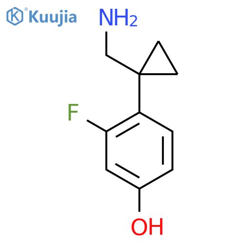 4-1-(aminomethyl)cyclopropyl-3-fluorophenol structure