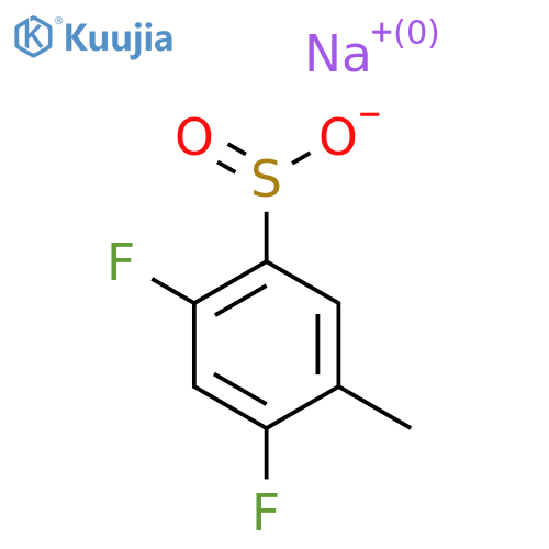 Sodium 2,4-difluoro-5-methylbenzene-1-sulfinate structure