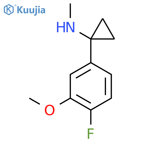 1-(4-fluoro-3-methoxyphenyl)-N-methylcyclopropan-1-amine structure