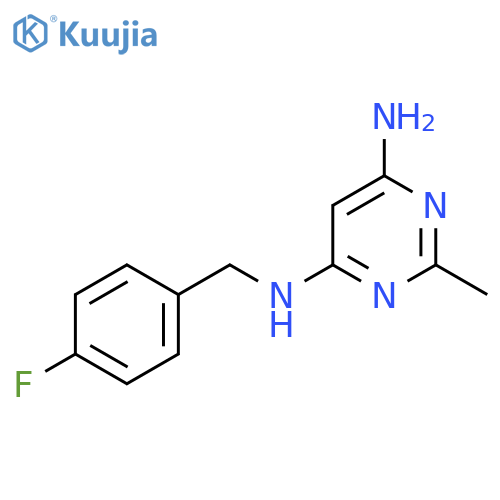 N4-(4-Fluorobenzyl)-2-methylpyrimidine-4,6-diamine structure