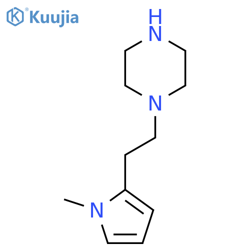1-2-(1-methyl-1H-pyrrol-2-yl)ethylpiperazine structure