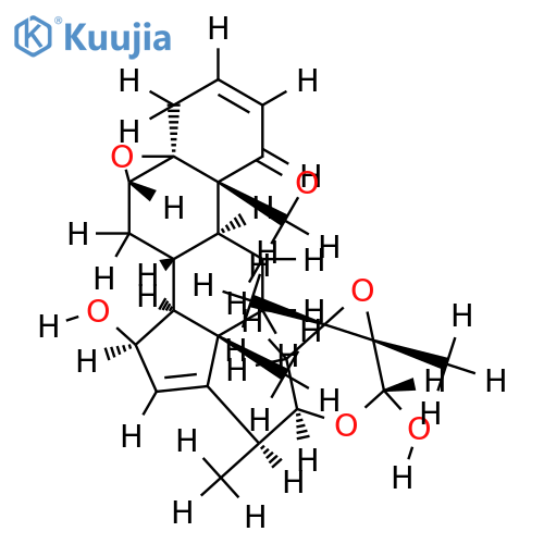 (20S,22R,24S,25S,26R)-5alpha,6alpha:22,26:24,25-triepoxy-15beta,26-dihydroxyergost-2,16-dien-1-one structure