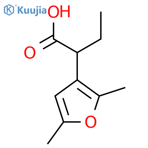 2-(2,5-Dimethylfuran-3-yl)butanoic acid structure