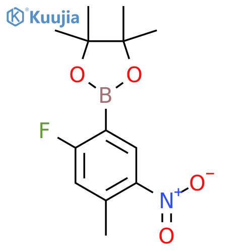 2-Fluoro-4-methyl-5-nitrophenylboronic acid, pinacol ester structure