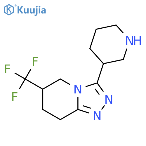 3-Piperidin-3-yl-6-(trifluoromethyl)-5,6,7,8-tetrahydro-[1,2,4]triazolo[4,3-a]pyridine structure