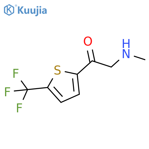 2-(methylamino)-1-5-(trifluoromethyl)thiophen-2-ylethan-1-one structure