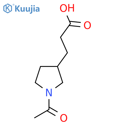 3-(1-Acetylpyrrolidin-3-yl)propanoic acid structure