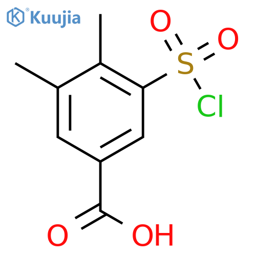 3-(Chlorosulfonyl)-4,5-dimethylbenzoic acid structure