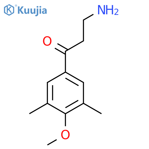 3-amino-1-(4-methoxy-3,5-dimethylphenyl)propan-1-one structure