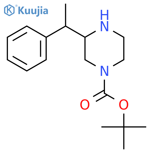 tert-butyl 3-(1-phenylethyl)piperazine-1-carboxylate structure