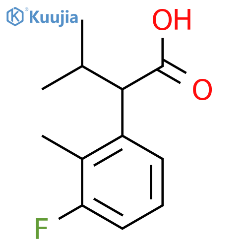 2-(3-fluoro-2-methylphenyl)-3-methylbutanoic acid structure